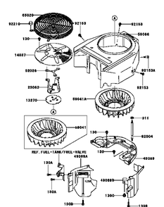 Kawasaki Fh580v-Cs25 Cooling Equipment Diagram and Parts List for H1952 55AI4HPD750-WAM Cub Cadet Lawn Mower